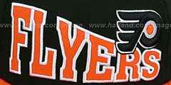 Flyers STOKED SNAPBACK Black-Orange Hat by New Era - 2nd View