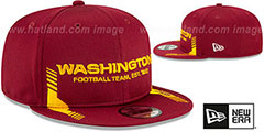 Football Team 2021 NFL SIDELINE HOME SNAPBACK Burgundy Hat by New Era - 2nd View