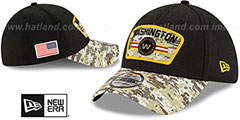 Football Team 2021 SALUTE-TO-SERVICE FLEX Black-Desert Hat by New Era - 2nd View