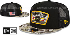 Football Team 2021 SALUTE-TO-SERVICE SNAPBACK Black-Desert Hat by New Era - 2nd View