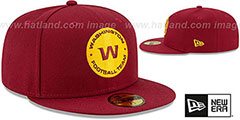 Football Team NFL TEAM-BASIC Burgundy Fitted Hat by New Era - 2nd View