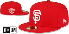 Giants 2010 WS SIDE-PATCH UP Red-White Fitted Hat by New Era - 2nd View