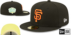 Giants 2012 WS CITRUS POP Black-Yellow Fitted Hat by New Era - 2nd View