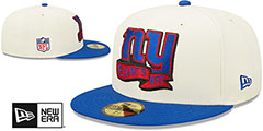 Giants 2022 NFL SIDELINE Cream-Royal Fitted Hat by New Era - 2nd View