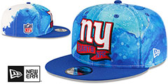 Giants 2022 NFL SIDELINE TIE-DYE SNAPBACK Hat by New Era - 2nd View