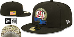 Giants 2022 SALUTE-TO-SERVICE Black Fitted Hat by New Era - 2nd View