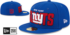 Giants 2023 NFL DRAFT Royal Fitted Hat by New Era - 2nd View