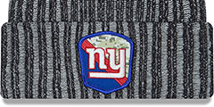 Giants 2023 SALUTE-TO-SERVICE Black -Grey Knit Beanie Hat by New Era - 2nd View