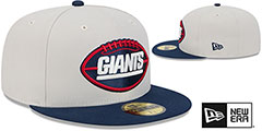 Giants 2024 HISTORIC SIDELINE Stone-Navy Fitted Hat by New Era - 2nd View