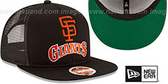 Giants HERITAGE FOAM FRONT TRUCKER SNAPBACK Black Hat by New Era - 2nd View