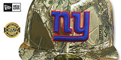 Giants NFL TEAM-BASIC Realtree Camo Fitted Hat by New Era - 2nd View