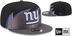 Giants NFL TIDAL WAVE SNAPBACK Black-Charcoal Hat by New Era - 2nd View