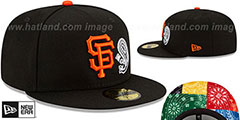 Giants PAISLEY QUILT BOTTOM Black Fitted Hat by New Era - 2nd View