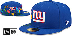 Giants SIDE-BLOOM Royal Fitted Hat by New Era - 2nd View