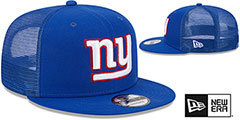 Giants TEAM-BASIC TRUCKER SNAPBACK Royal Hat by New Era - 2nd View