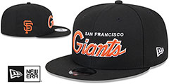 Giants TEAM-SCRIPT SNAPBACK Black Hat by New Era - 2nd View