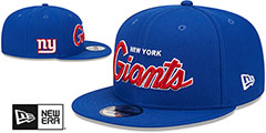 Giants TEAM-SCRIPT SNAPBACK Royal Hat by New Era - 2nd View