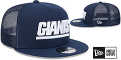 Giants THROWBACK TEAM-BASIC TRUCKER SNAPBACK Navy Hat by New Era - 2nd View