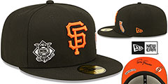 Giants TRIPLE THREAT IDENTITY Black Fitted Hat by New Era - 2nd View