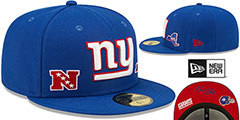 Giants TRIPLE THREAT IDENTITY Royal Fitted Hat by New Era - 2nd View