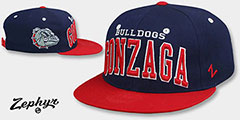 Gonzaga 2T SUPER-ARCH SNAPBACK Navy-Red Hat by Zephyr - 2nd View