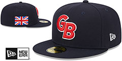 Great Britain 2023 WBC GAME Navy Hat by New Era - 2nd View