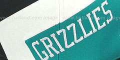 Grizzlies 1-ON-1 SNAPBACK Black-White-Teal Hat by Mitchell and Ness - 2nd View