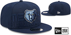 Grizzlies 2023 NBA DRAFT SNAPBACK Navy Hat by New Era - 2nd View