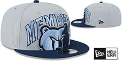 Grizzlies 2023 TIP OFF SNAPBACK Grey-Navy Hat by New Era - 2nd View