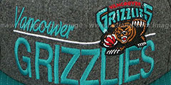 Grizzlies FLANNEL SNAPBACK Grey-Teal Hat by New Era - 2nd View