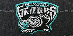 Grizzlies GREY HEDGEHOG Fitted Hat by Mitchell and Ness - 2nd View