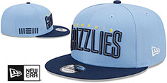 Grizzlies STATEMENT SNAPBACK Sky-Navy Hat by New Era - 2nd View