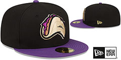 Grizzlies THEME NIGHT Black-Purple Fitted Hat by New Era - 2nd View