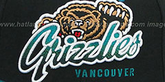 Grizzlies TRICKY LOU SNAPBACK Black-Teal Hat by Twins 47 Brand - 2nd View