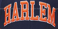 Harlem 2T SUPER-ARCH SNAPBACK Navy-Orange Adjustable Hat by Zephyr - 2nd View