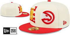 Hawks 2022 NBA DOUBLE WHAMMY DRAFT Fitted Hat by New Era - 2nd View