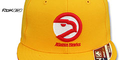 Hawks DOMINIQUE WILKINS SWINGMAN Gold-Red Fitted Hat by Reebok - 2nd View