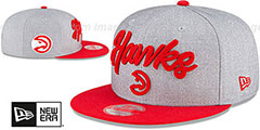 Hawks ROPE STITCH DRAFT SNAPBACK Grey-Red Hat by New Era - 2nd View