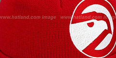 Hawks XL-LOGO BEANIE Red by Mitchell and Ness - 2nd View