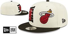 Heat 2022 NBA DOUBLE WHAMMY DRAFT SNAPBACK Hat by New Era - 2nd View