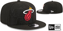 Heat 2023 NBA DRAFT SNAPBACK Black Hat by New Era - 2nd View