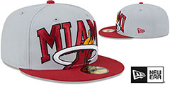 Heat 2023 NBA TIP OFF Grey-Red Fitted Hat by New Era - 2nd View