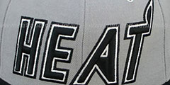 Heat 2T XL-WORDMARK Grey-Black Fitted Hat by Mitchell and Ness - 2nd View