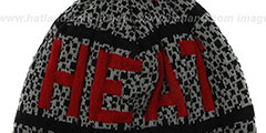 Heat BEDROCK Black-Grey Knit Beanie Hat by Twins 47 Brand - 2nd View