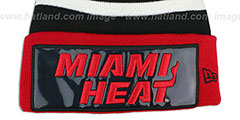 Heat BIG-SCREEN Red-Black Knit Beanie Hat by New Era - 2nd View