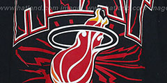 Heat EARTHQUAKE Black T-Shirt by Mitchell & Ness - 2nd View