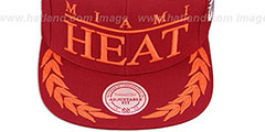 Heat LAUREL SNAPBACK Burgundy Hat by Mitchell and Ness - 2nd View