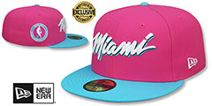 Heat MIAMI VICE SIDE-PATCH Beetroot-Blue Fitted Hat by New Era - 2nd View