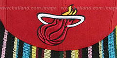 Heat NATIVE-STRIPE SNAPBACK Red Hat by Mitchell and Ness - 2nd View