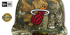 Heat NBA TEAM-BASIC Realtree Camo Fitted Hat by New Era - 2nd View